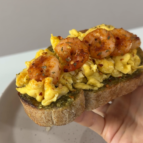 [Recipe] Shrimp Open Toast