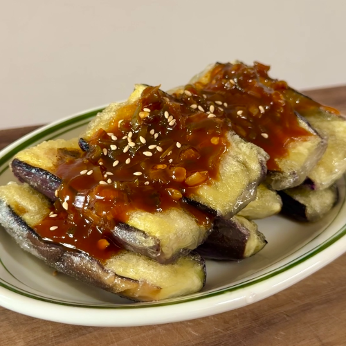 [Recipe] Rice Paper Eggplant Fritters