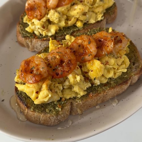 [Recipe] Shrimp Open Toast