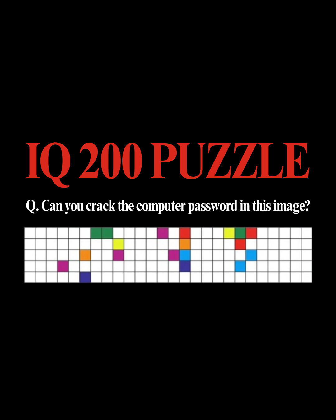 [Brainteaser] IQ 200 PUZZLE